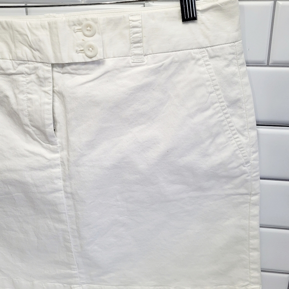 VINEYARD VINES Women’s White Cotton Mini Short Skirt Side and Back Pockets - Picture 3 of 6